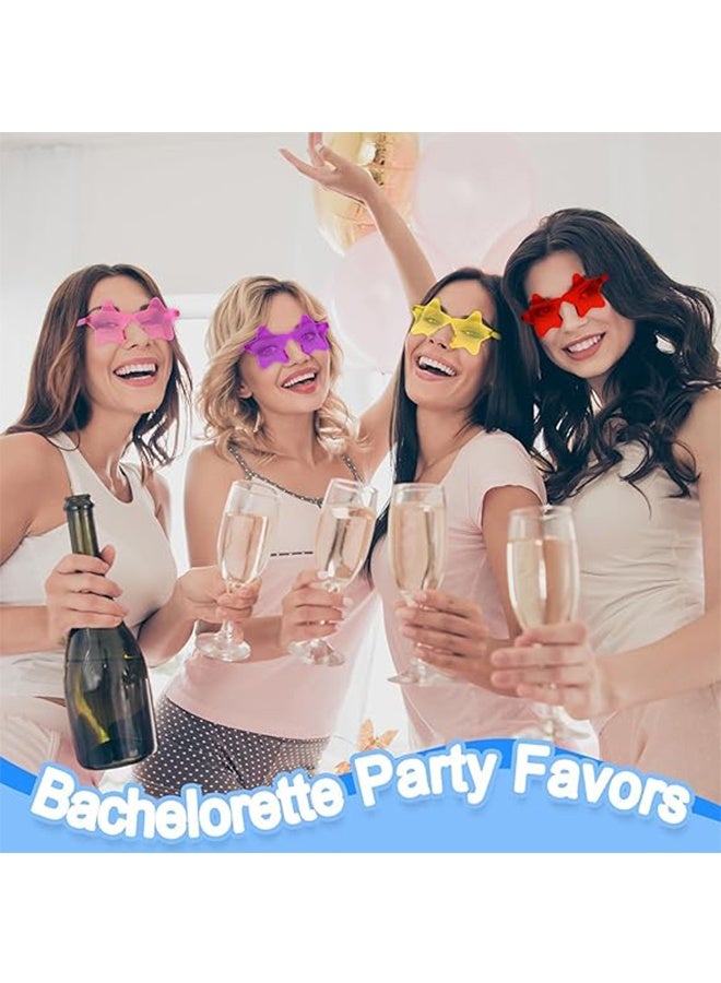 Ba Love 8 Pcs Star Shaped Rimless Sunglasses Frameless Star Sunglasses Transparent Candy Colour Glasses Tinted Eyewear Bachelorette Party Favours Photo Booth Props - Image 5